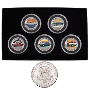 Ford Mustang Colorized Kennedy Half Dollar Set Main Image