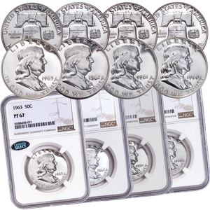 1960-1963 Franklin Half Dollar Set Main Image
