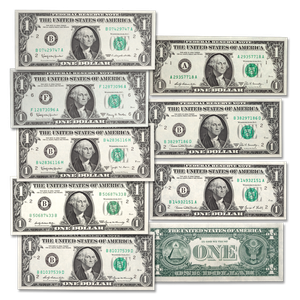 1960s $1 Federal Reserve Note Complete Signature Set Main Image