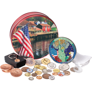 Old Glory Collector's Tin Filled with Collectibles Main Image