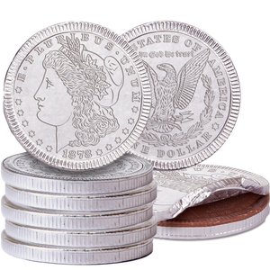 Six Milk Chocolate Morgan Dollar Coins Main Image
