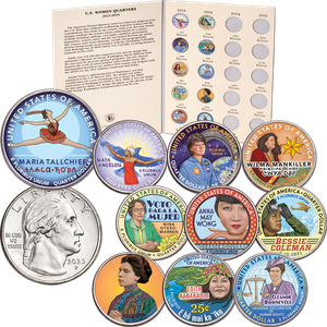 2022-2023 Colorized U.S. Women Quarter Set with Folder Main Image