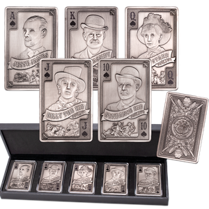 2024 Complete Liberia $2 Wild West Royal Flush “Bad Guys” Series Main Image