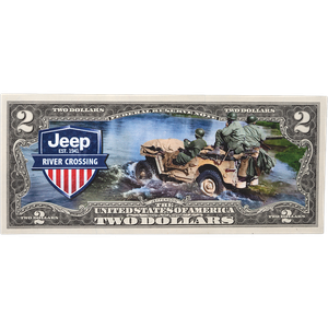 Colorized Jeep $2 Federal Reserve Note River Crossing Main Image