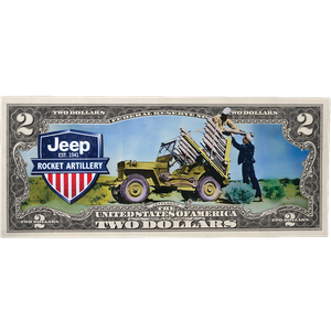 Colorized Jeep $2 Federal Reserve Note Rocket Artillery Main Image
