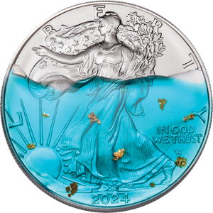 2024 American Silver Eagle 49ers Gold Rush with Case Main Image