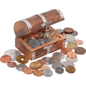 50 Coins from 50 Countries with Treasure Chest Main Image