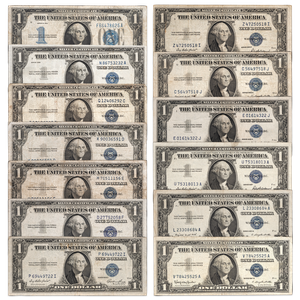 Complete 1934-1957B $1 Silver Certificate Signature Set Main Image