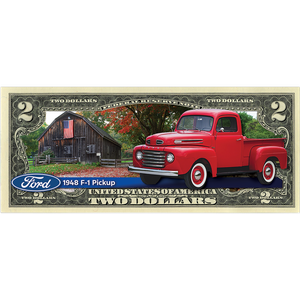 1948 Ford F-1 Colorized $2 Note Main Image