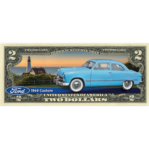 1949 Ford Custom Colorized $2 Note Main Image
