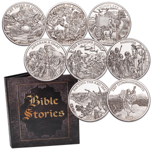 2025 Niue Half Dollar Bible Stories Folder with Coins Main Image