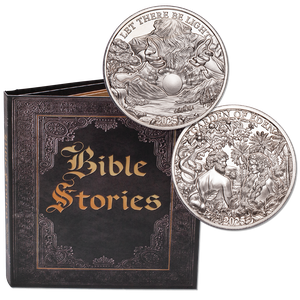 2025 Niue Half Dollar Bible Stories Folder with Coins Main Image