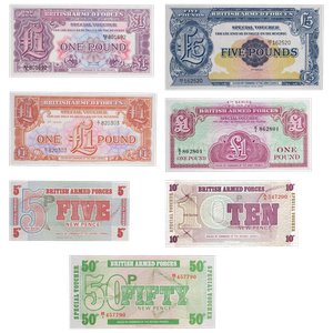 ND(1948-1972) Great Britain Armed Forces Note Set Main Image