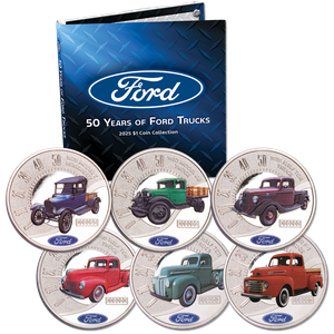 2025 Liberia $1 Ford Truck Series Coins and Folder Main Image