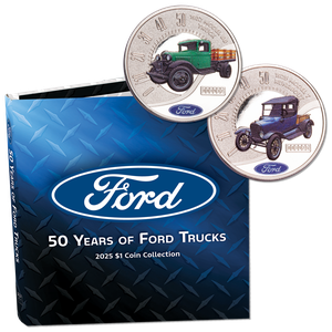 2025 Liberia $1 Ford Truck Series Coins and Folder Main Image