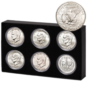 1971-1976 Complete Silver Clad Eisenhower Dollar Set & 2013 5-Star General Silver Dollar Main Image