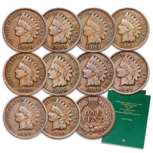 1900-1909 Indian Head Cent Set with Folder Main Image