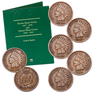 1905-1909 Indian Head Cent Set with Folder Main Image