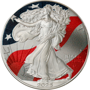 2025 Colorized Patriotic American Silver Eagle Main Image