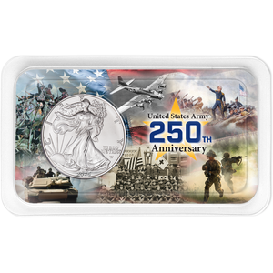 2025 American Silver Eagle U.S. Army 250th Anniversary Showpak Main Image