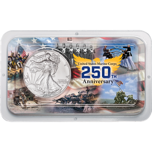 2025 American Silver Eagle U.S. Marines 250th Anniversary Showpak Main Image
