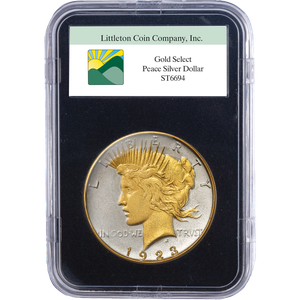 Gold Select Plated Peace Dollar Main Image