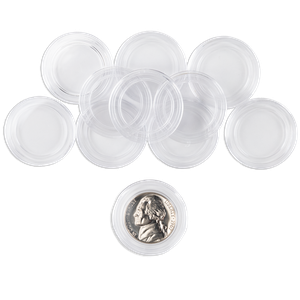 Ten Nickel Coin Capsules (21mm) Main Image