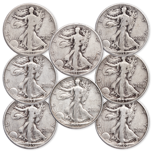 Set of Pre-1941 Liberty Walking Half Dollars Main Image