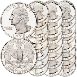 1955-1998 Washington Quarter Set (25 coins) Main Image