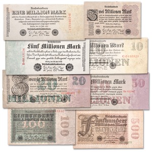 1923 German Hyperinflation Note Set Main Image