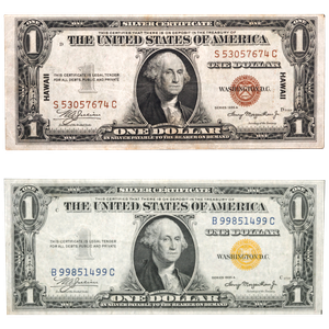 1935A WWII Emergency $1 Silver Certificate Set Main Image