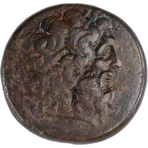 222-204 B.C. Ptolemy IV Bronze Zeus Alexandria Mint Cornucopiae Main Image