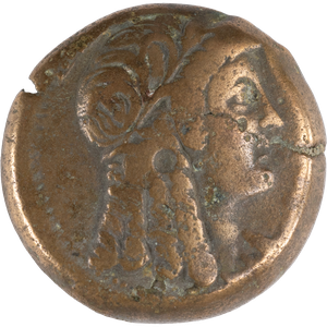 205-180 B.C. Ptolemy V Medium Bronze Isis Svoronos Main Image