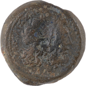 180-145 B.C. Ptolemy VI Medium Bronze Zeus joint reign with Cleopatra I Svoronos Main Image
