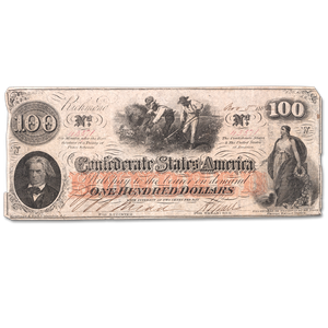1862-1863 $100 Confederate Note Main Image