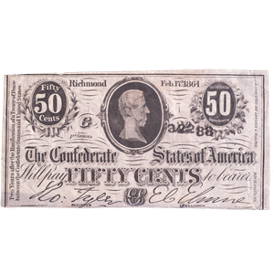 1863 50¢ Confederate Note CIRC Main Image