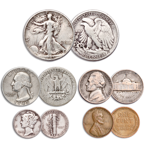1945 WWII Silver Year Set (5 coins) Main Image
