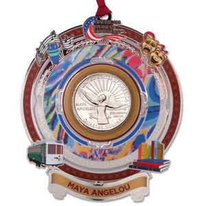 2022 Maya Angelou U.S. Women Quarter Holiday Ornament Main Image