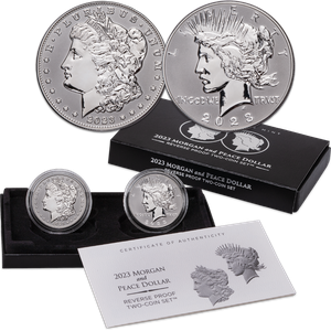 2023-S Morgan and Peace Silver Dollar Reverse Proof Set Main Image