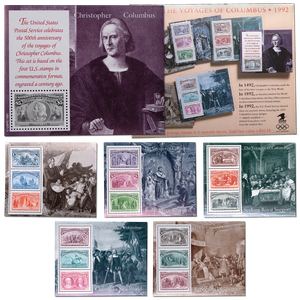 1992 Columbian Souvenir Stamps Sheet Set Main Image