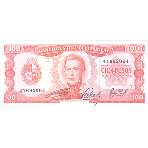 ND (1967) Uruguay 100 Pesos UNC Main Image