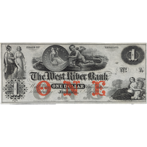 $1 West River Bank Note VT Jamaica Main Image