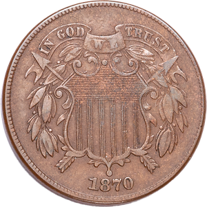 1870 Two Cent Piece Main Image