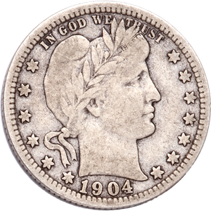 1904-O Barber Silver Quarter Main Image