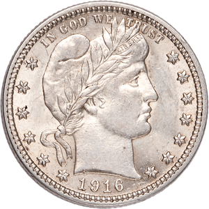 1916-D Barber Silver Quarter Main Image