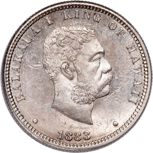 1883 Hawaiian Silver Quarter Main Image