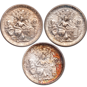 1938 Texas Centennial Silver Commemorative Half Dollar PDS Set Main Image