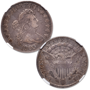 1803 Draped Bust Silver Half Dollar, Large 3 Main Image