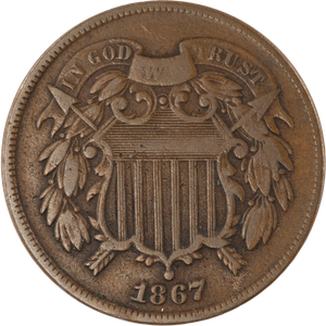 1867 Two Cent Piece Main Image