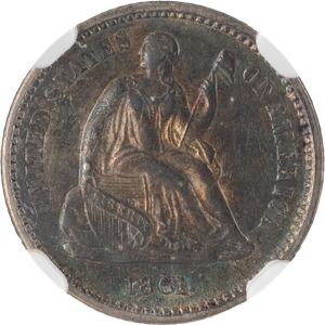 1861 Liberty Seated Silver Half Dime Main Image
